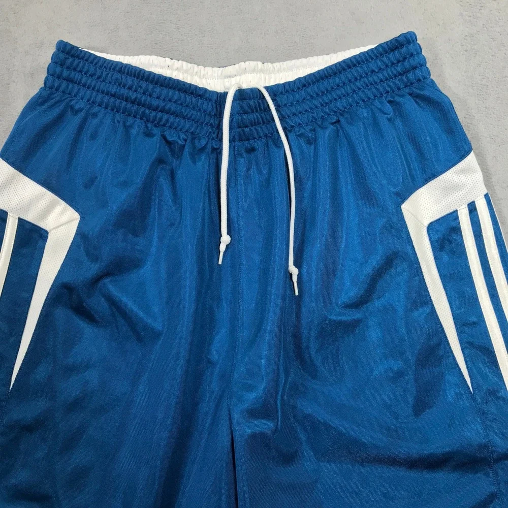 Adidas Reversible Basketball Shorts Mens Medium Blue White Mesh Athletic Gym